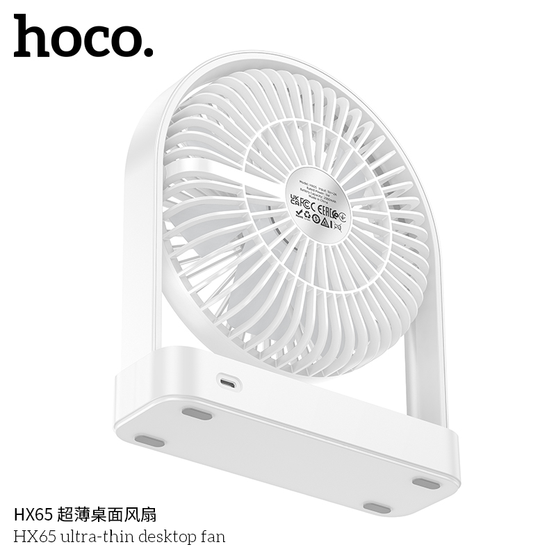 Quạt để bàn HOCO HX65 xài nguồn trực tiếp quạt siêu mỏng siêu mạnh