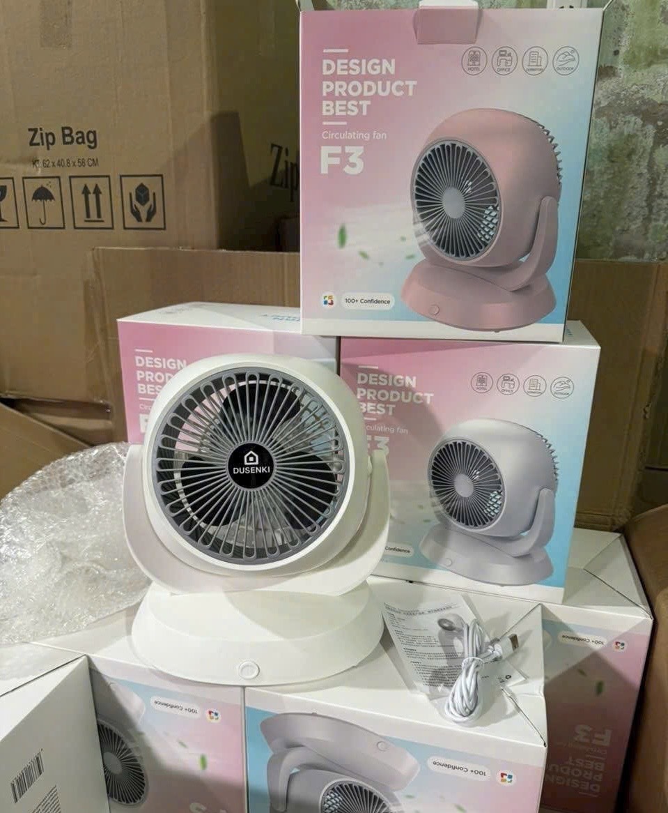 Quạt sạc tích điện để bàn F3 xoay 120 độ siêu mát