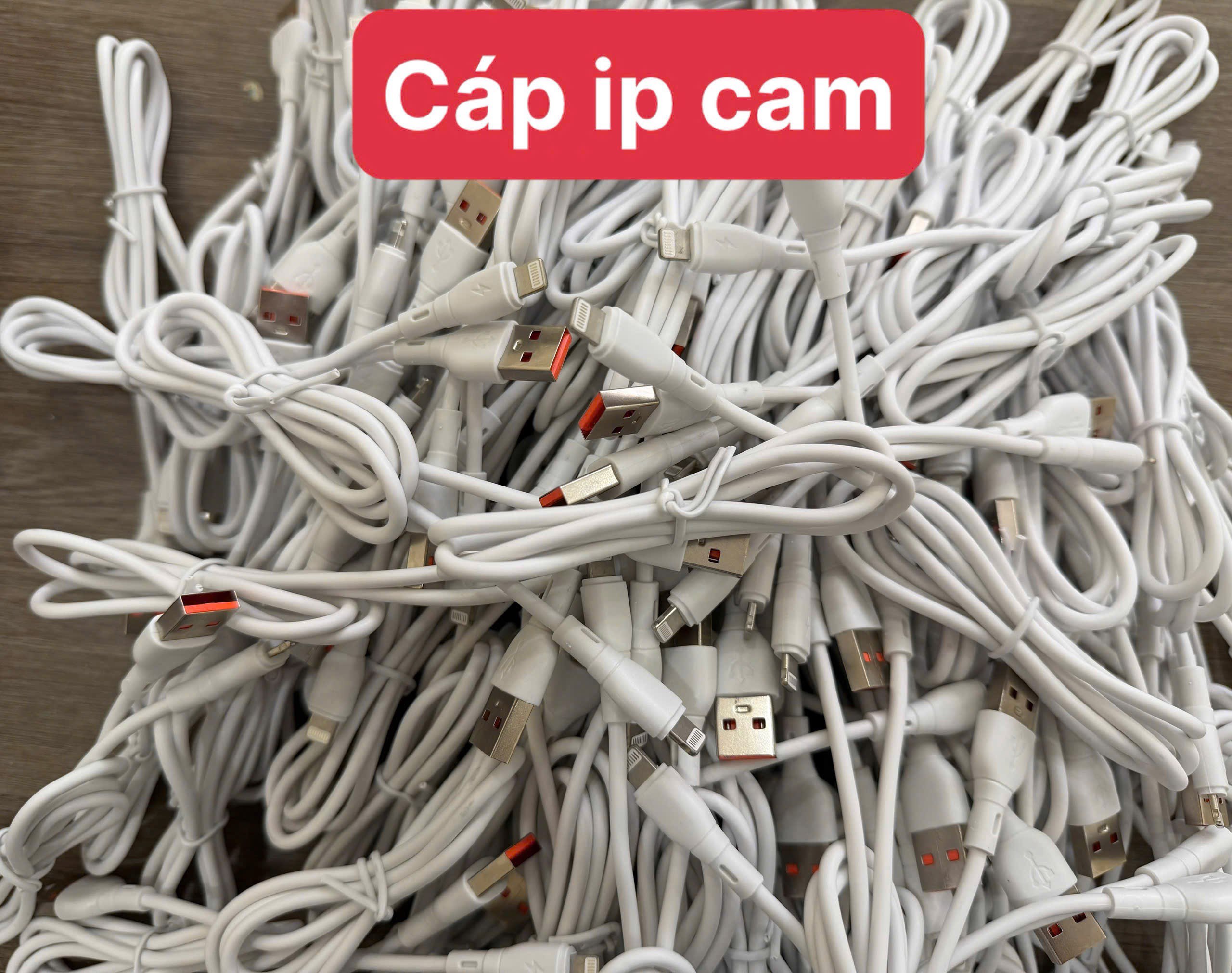 [Không Bảo Hành] Thanh lý 20 cáp sạc nhanh 6A LIGHTNING iPhone đầu cam dây nhựa (UsbA ra iPhone lightning))
