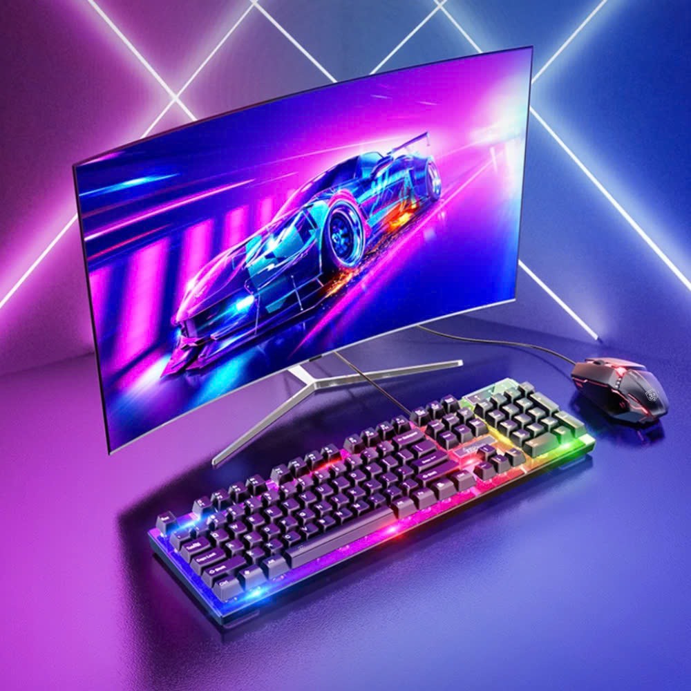 Combo Phím chuột có dây DEIOG M302 kèm đèn led siêu đẹp chính hãng [BH 1 Năm]
