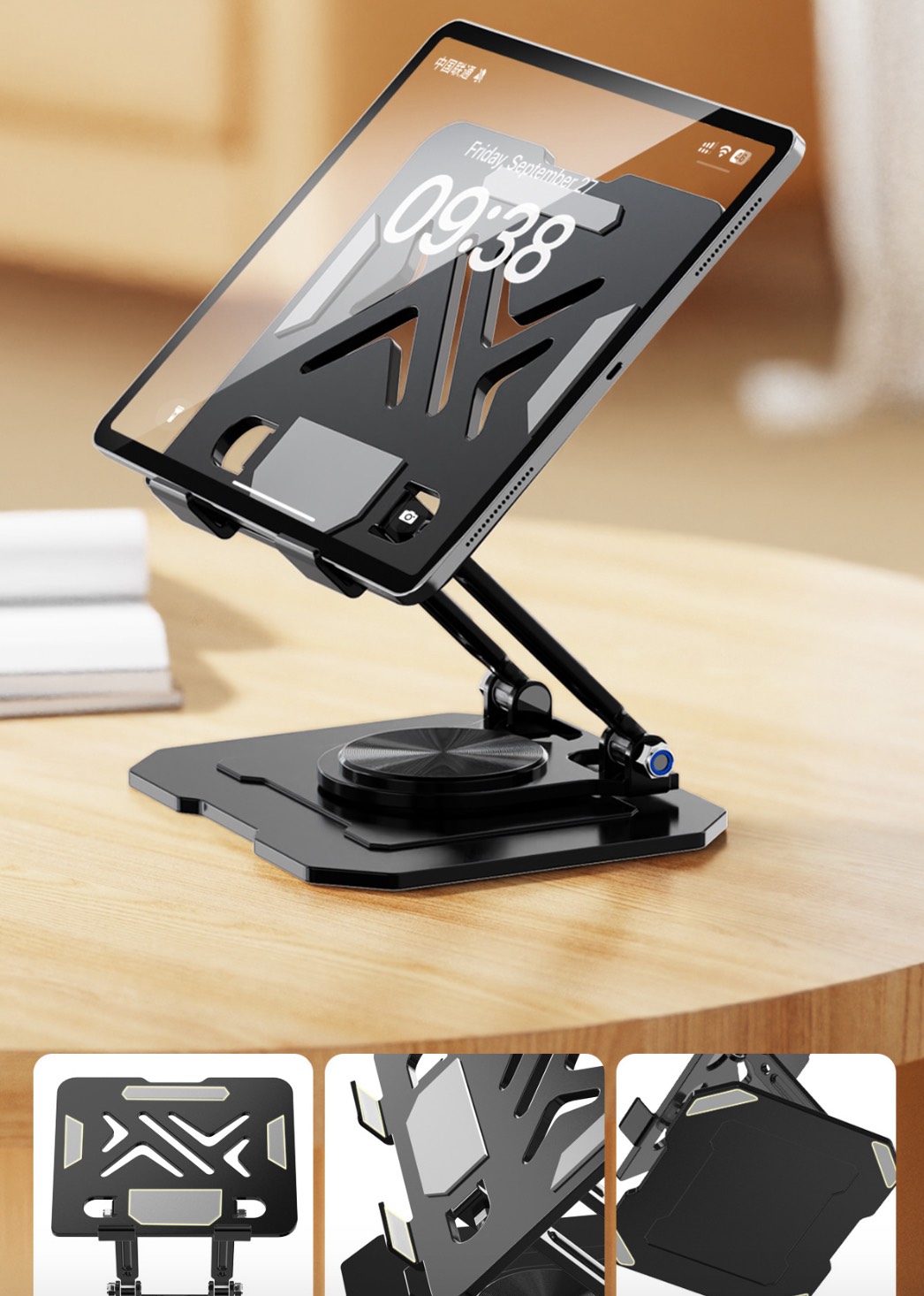 Giá đỡ điện thoại ipad đế xoay khe V tản nhiệt