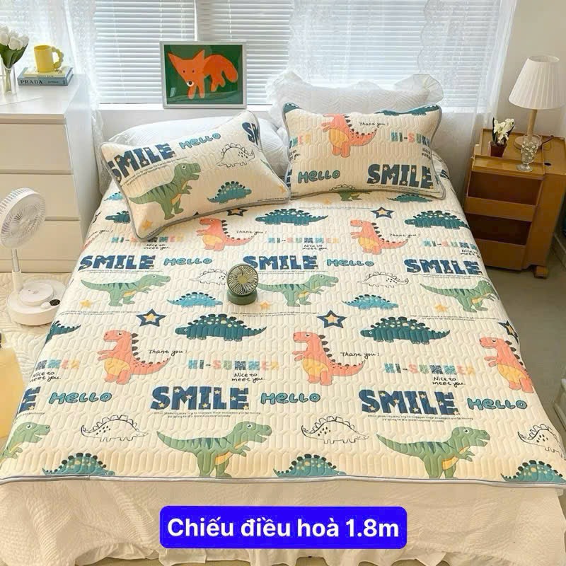 Bộ Chiếu điều hòa cao su non size 1.8m siêu sang, siêu êm- Họa tiết màu sắc ngẫu nhiên theo lô [BH: NONE]