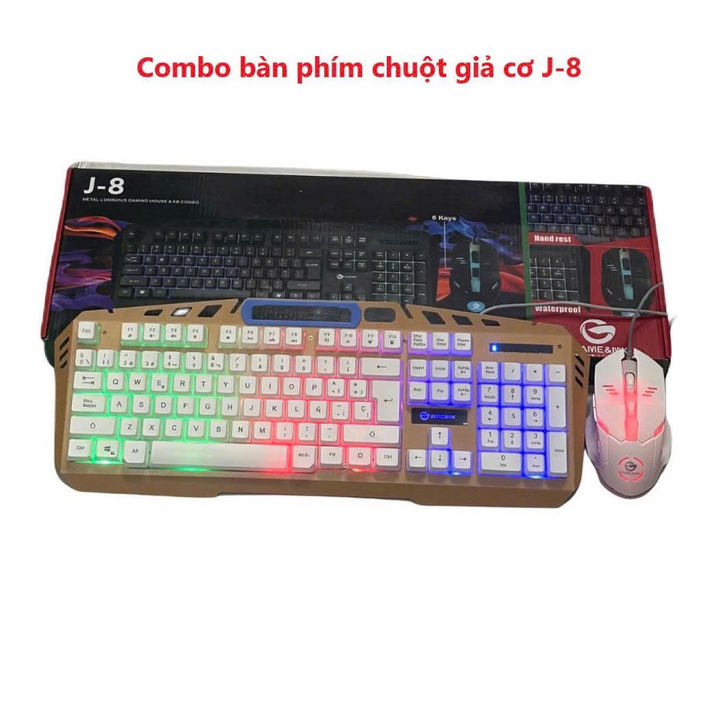 Combo phím chuột có dây GIẢ CƠ Game&Mix J-8 [BH: 6 tháng]