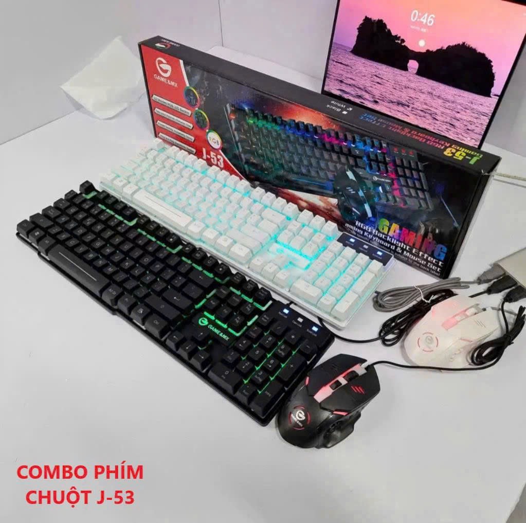 Combo phím chuột CÓ DÂY Game&Mix J-53 có led siêu đẹp [BH: 6 Tháng]