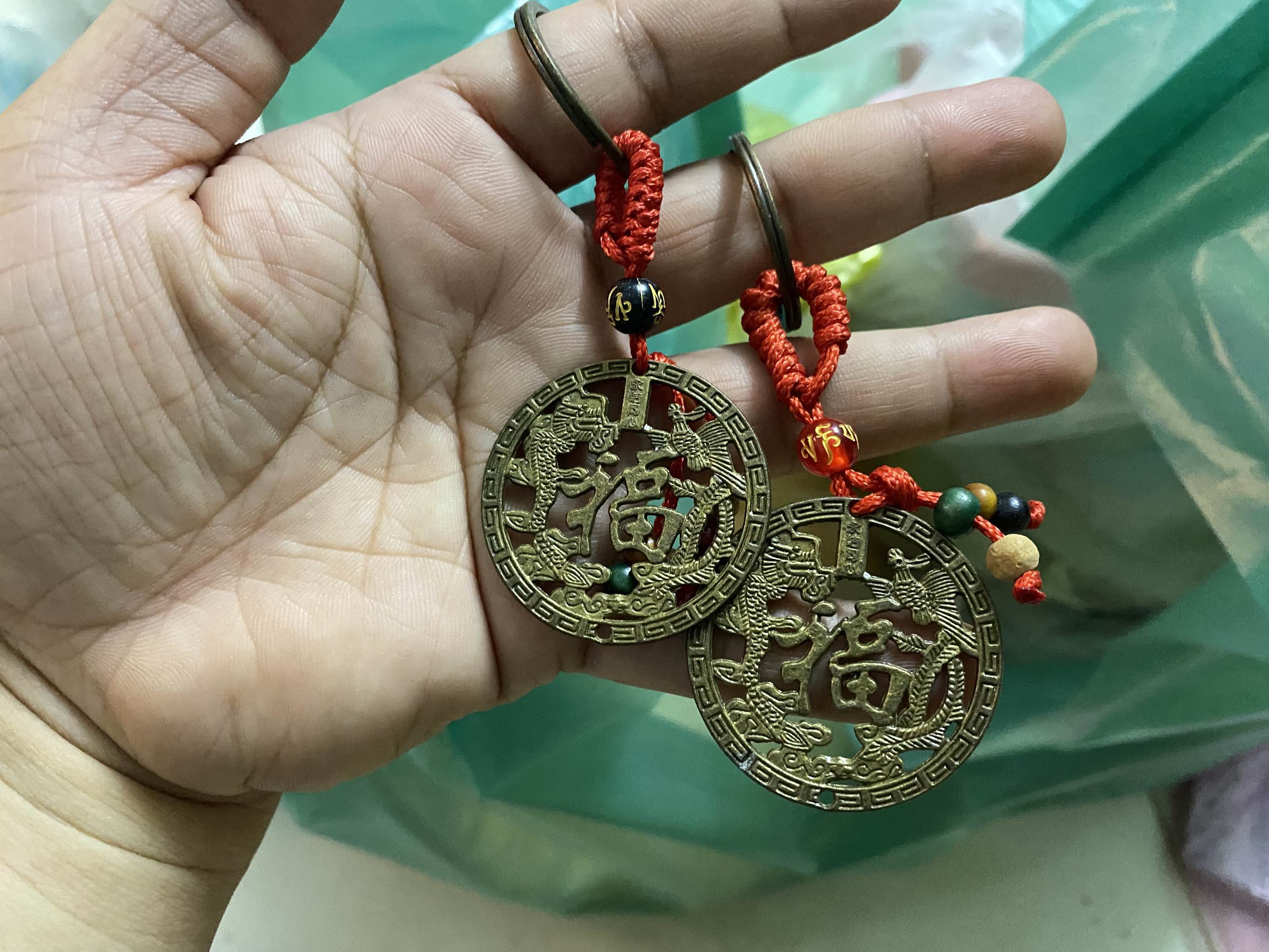 Móc khoá chữ Phúc chiêu tài cầu may
