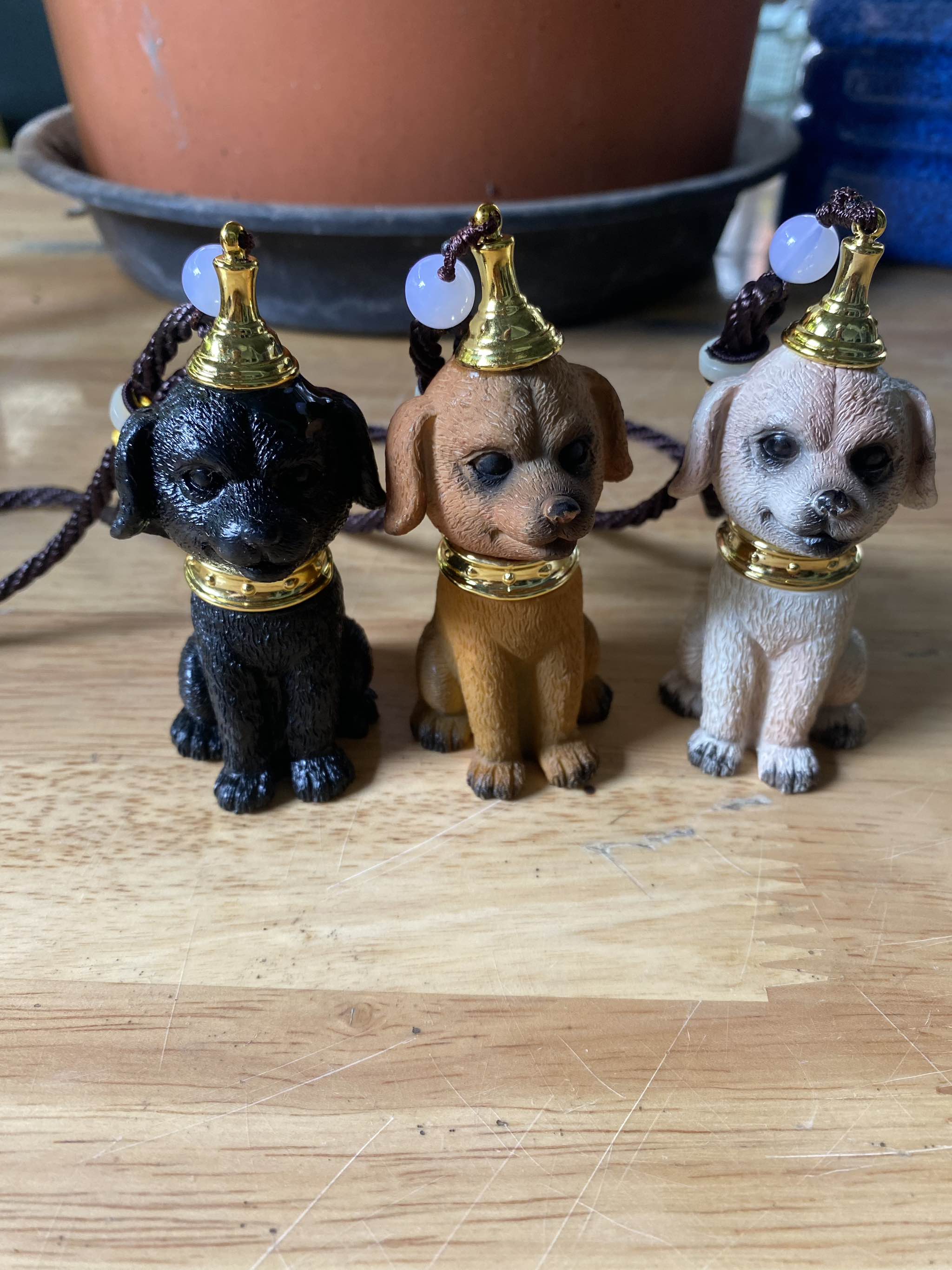 Móc treo xe phong thuỷ hình chó mang lại may mắn, bình an