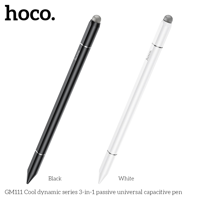 Bút cảm ứng điện dung 3 trong 1 đa năng thụ động Hoco GM111 chính hãng [BH 1 năm]