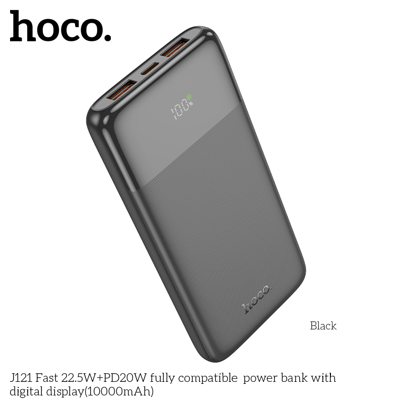 Pin sạc nhanh 22.5w Hoco J121 10.000mAh dự phòng Led chính hãng [BH: 1 năm]