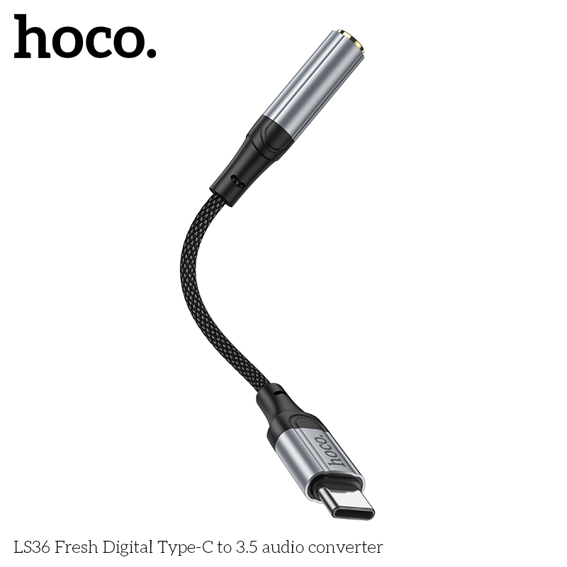 Jack chuyển đổi Hoco LS36 Type-C ra 3.5 chính hãng [BH: 1 NĂM]