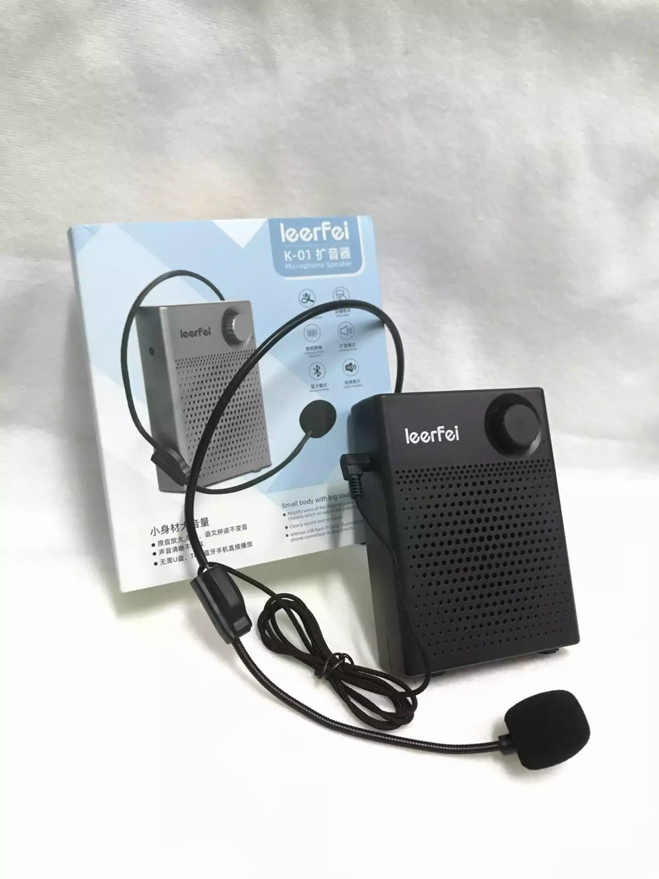 Loa trợ giảng LEERFEI E-3013 K-01 kèm micro đeo tai có dây [BH 1 tháng]