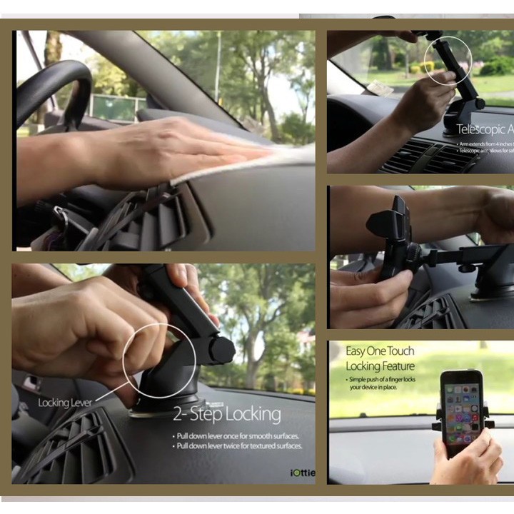 Giá đỡ điện thoại trên xe hơi ô tô loại 1 HỘP ONE-TOUCH CAR MOUNT Long Neck LM-703 / BL203