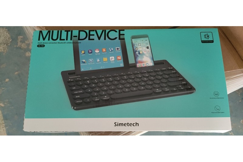 Bàn phím Bluetooth Simetech KB700 không dây cho Laptop / iPad / Điện thoại, kết nối được cùng lúc 3 thiết bị chính hãng [BH 1 năm] / pktn sale