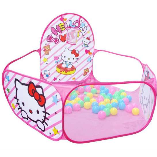 Lều bóng, nhà banh DOREAMON KITTY cho bé kèm banh