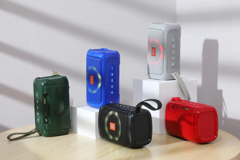 Loa bluetooht T&G TG-193 có đèn led, có quai xách dây đeo siêu hay [BH 3 tháng]