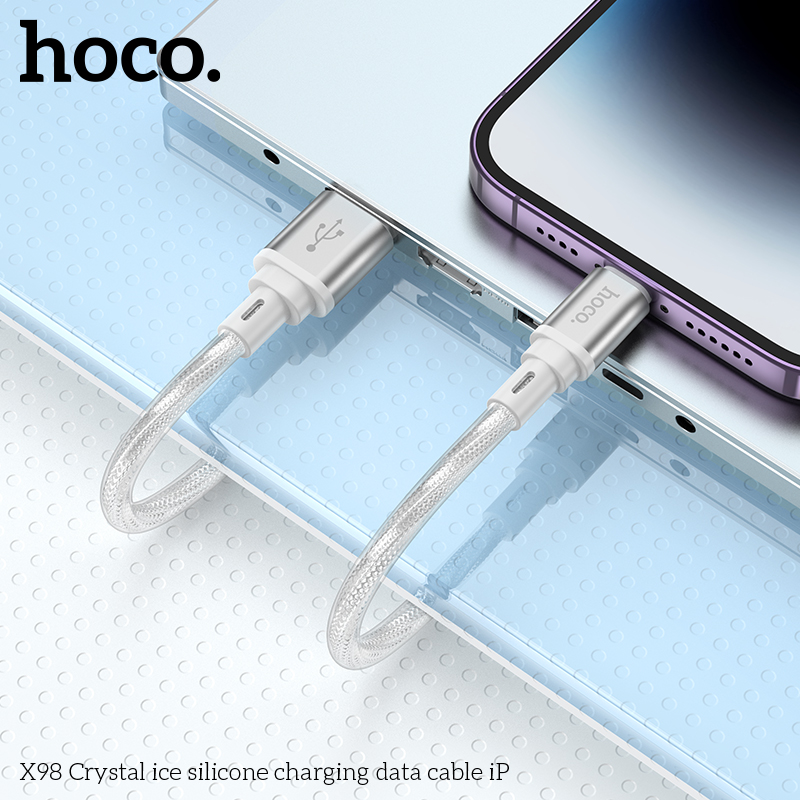 Cáp sạc nhanh HOCO X98 usb ra iPhone Lightning truyền dữ liệu silicone chính hãng [ BH 1 NĂM]