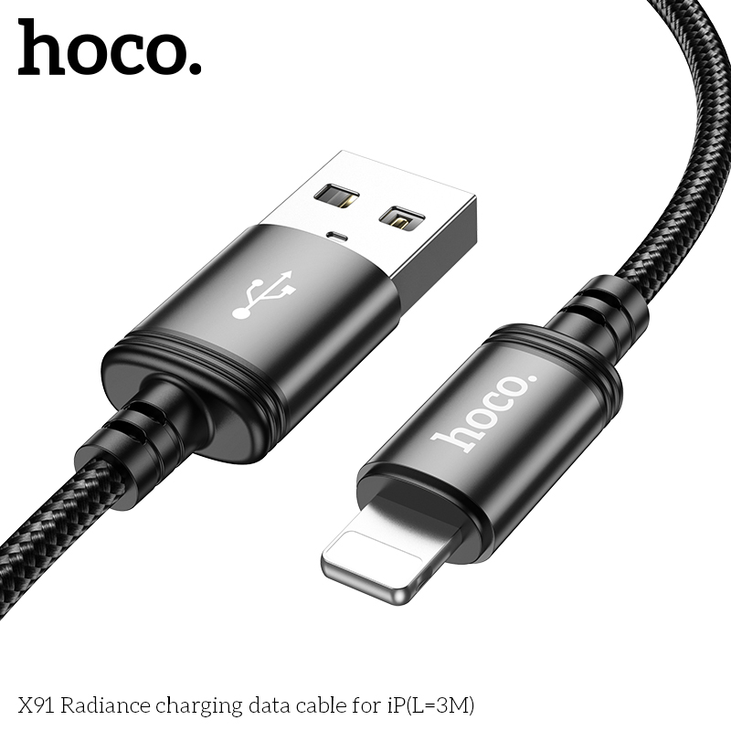 Cáp sạc Hoco X91cho iP cổng Lightning 3M chính hãng [BH: 1 NĂM]