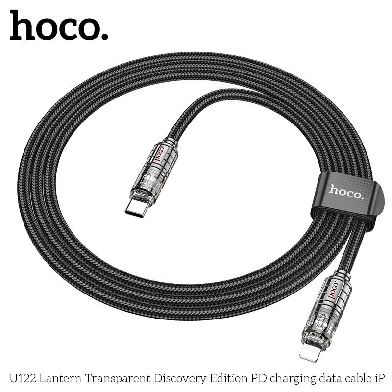 Cáp sạc truyền dữ liệu Hoco U122 Cho IP c-l cổng Type-C ra Lightning chính hãng  [BH 1 NĂM]