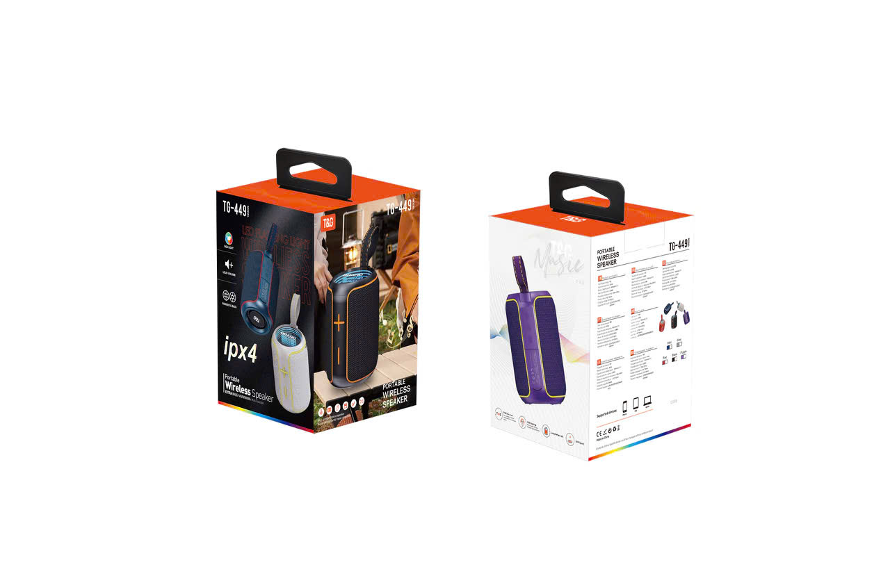 Loa bluetooth T&G TG-449 mẫu loa tròn cầm tay có móc treo siêu tiện lợi [BH 1 năm]