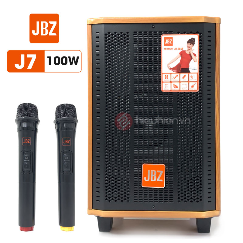 Loa kéo karaoke JBZ J7 2 mic ko dây, bass 2 tấc [BH 6 tháng]