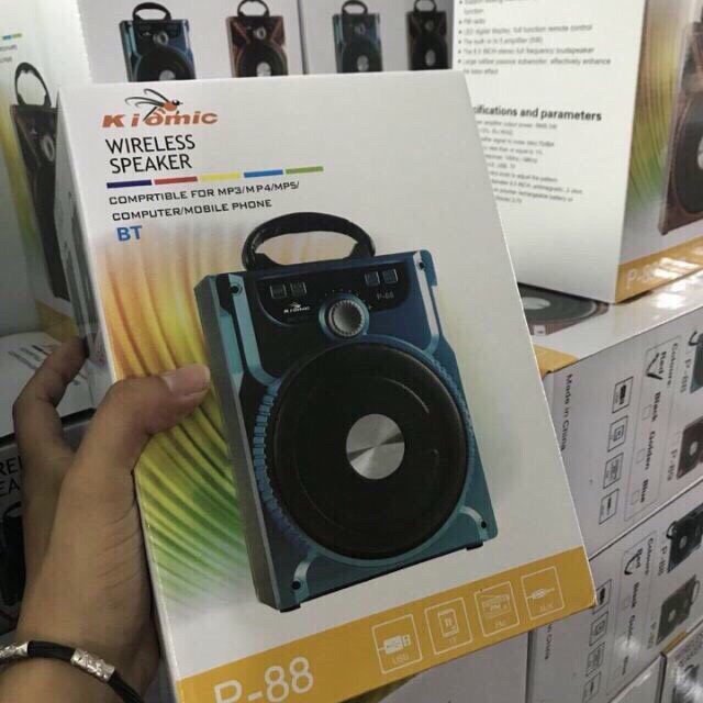 Loa bluetooth karaoke KIOMIC P88 / P89 chính hãng KÈM MICRO CÓ DÂY RỜI [BH 6 tháng]