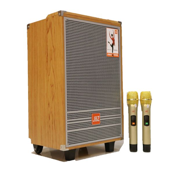 Loa kéo di động JBZ 1203 bass 3 tấc, Thùng gỗ 2 micro karaoke không dây [BH: 6 tháng]