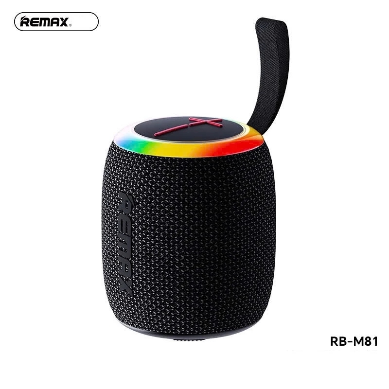 Loa bluetooth V5.4 Remax RB-M81 pin 1200mAh 7W có đèn led kèm móc treo siêu đẹp chính hãng [BH 1 Năm]