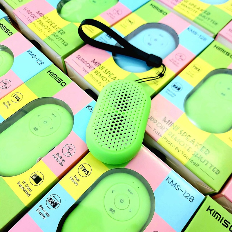 Loa bluetooth KIMISO KMS-128/ ANGUSEN A1 nghe nhạc thẻ nhớ, nghe kinh, mini có dây đeo [BH 3 tháng]