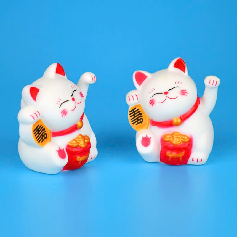 1 con mèo thần tài nhựa vẫy tay size mini siêu cưng [BH: NONE] 1l9c12