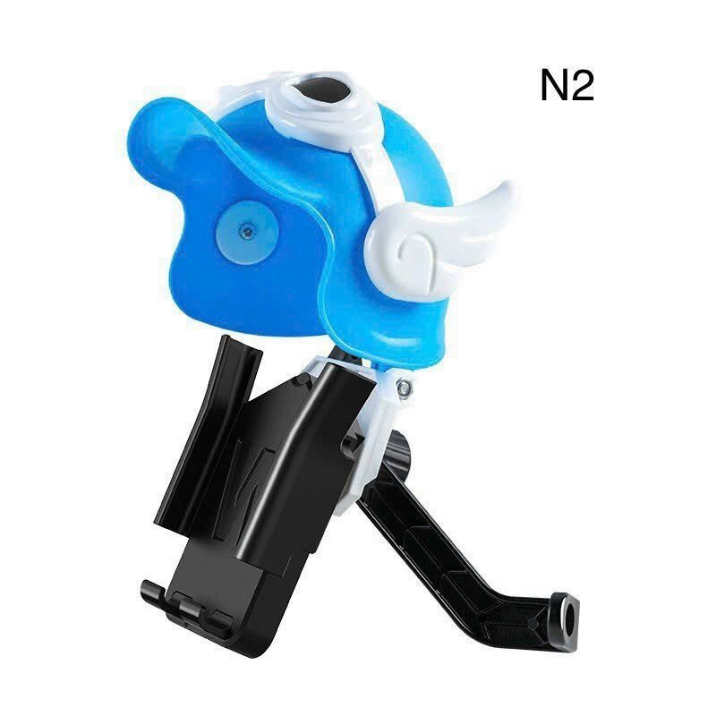 Giá đỡ kẹp điện thoại xe máy N2 blue music (NÓN CÁNH) gắn chân kính- Mẫu kẹp 4 góc [BH: NONE]