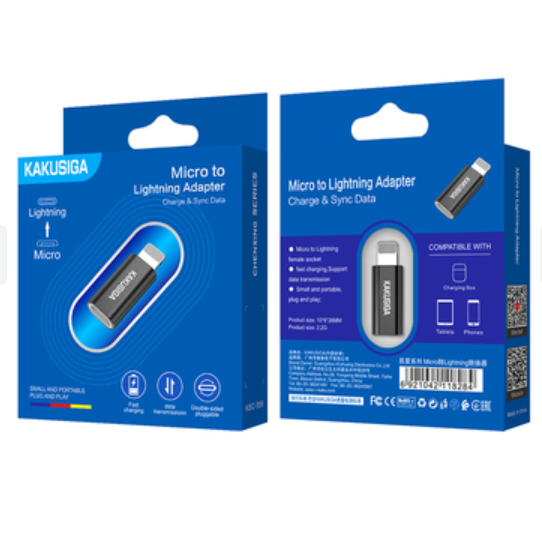 Jack chuyển OTG Kaku đầu Samsung Micro ra iPhone Lightning K559 [BH 6 tháng] / pktn sale
