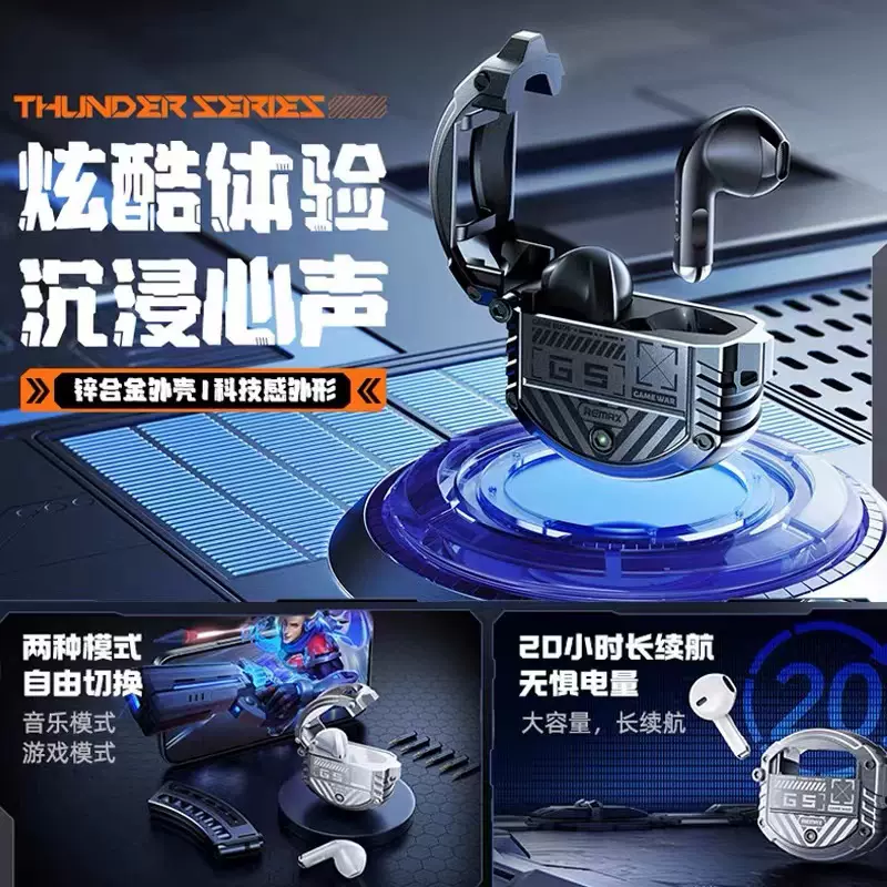 Tai nghe bluetooth Remax GameBuds G5 V5.3 kiểu hầm hố phi hành gia chính hãng [BH 1 năm]