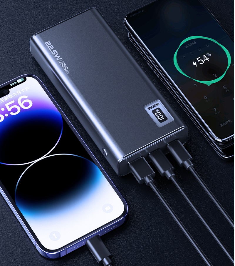 Pin sạc dự phòng 22.5W WEKOME WP-06, dung lượng 20.000mAh có màn hình thiển thị % pin [BH: 6 THÁNG]