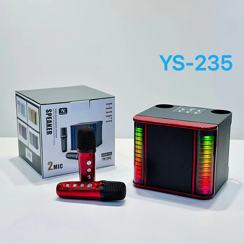 Loa bluetooth karaoke YOSD YS-235 kèm 2 micro không dây siêu đẹp cực hay xách tay chính hãng [BH 6 tháng]