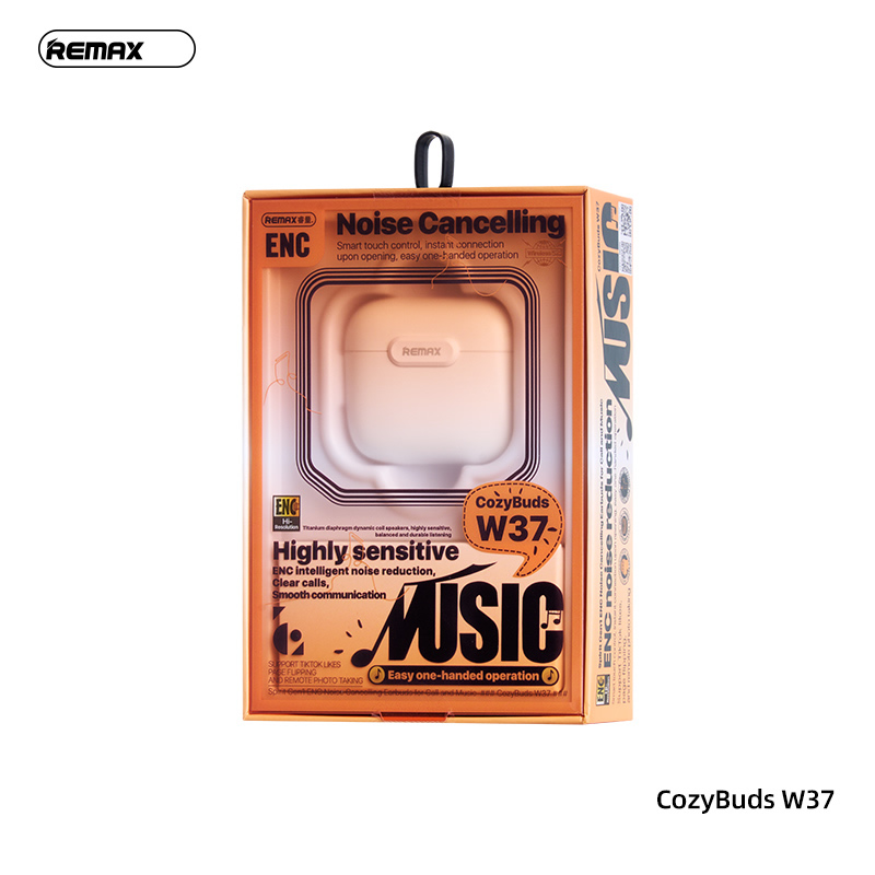 Tai nghe bluetooth REMAX Cozybuds W37 True Wireless V5.4 kiểu dáng airpods chính hãng [BH: 1 năm]
