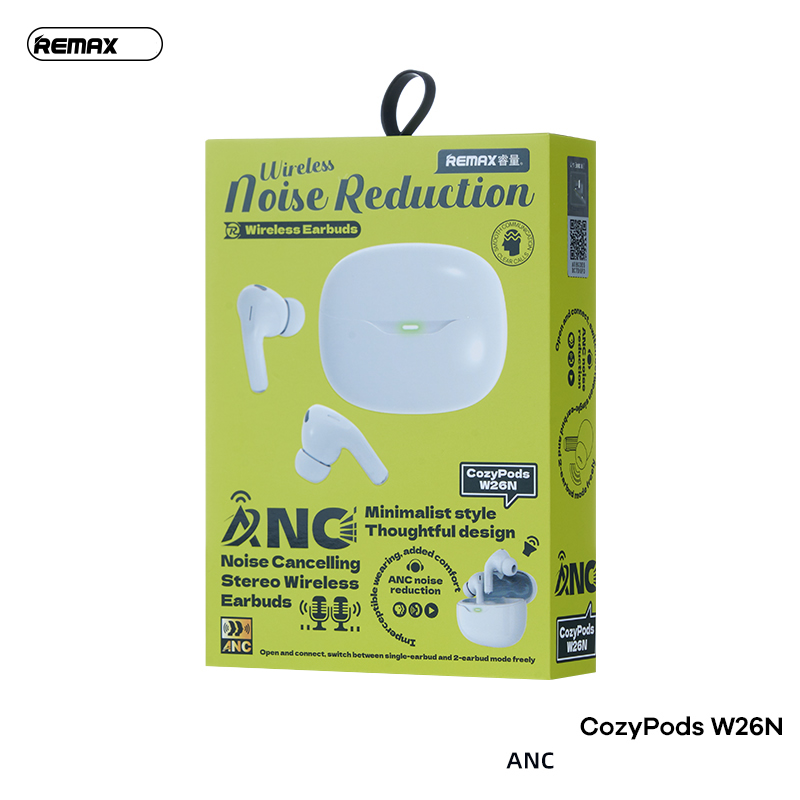 Tai nghe bluetooth REMAX Cozybuds W26N ANC kiểu dáng airpods true wireless chính hãng [BH 1 năm]