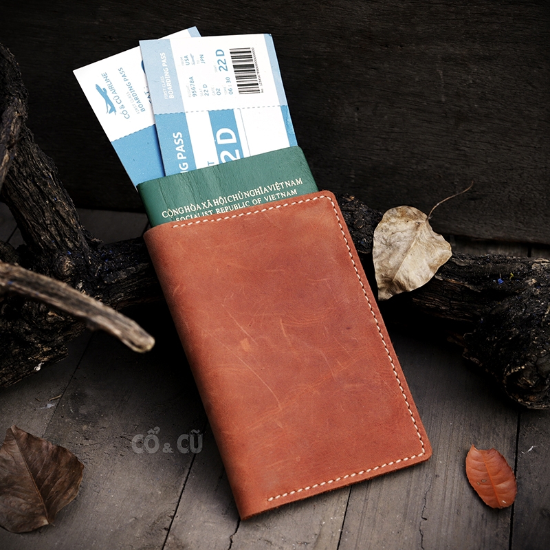 Bóp ví da 5 ngăn đựng hộ chiếu passport, cccd, cmnd, thẻ atm, đựng giấy tờ nhiều màu / pktn sale