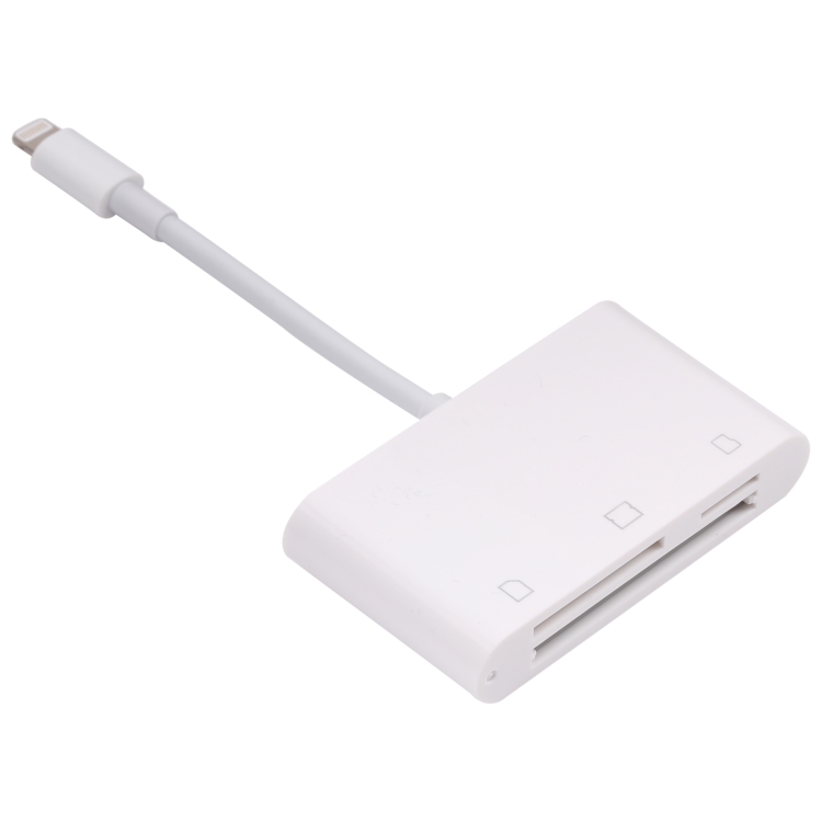 Cáp chuyển, jack chuyển Lightning 3 in 1 (mã 1011) đọc thẻ nhớ OTG 3 loại thẻ SDXC, TF micro sd, CF, SDHC cho iPhone iPad [BH 1 tháng]