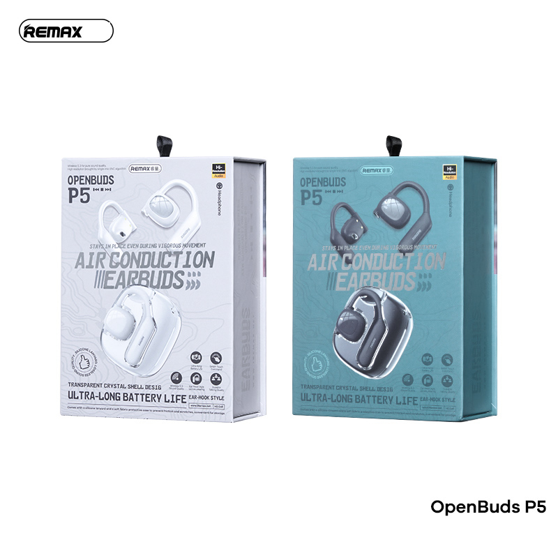 Tai nghe bluetooth Remax OpenBuds P5 85mAh/800mAh V5.3 kiểu dáng airpods chính hãng [BH: 1 năm]
