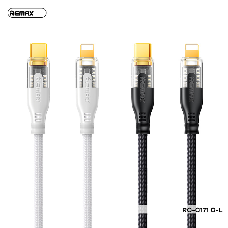 Cáp sạc nhanh 30w REMAX RC-C171 (c-l 1.2m) type c ra iphone lightning 1M2 chính hãng [BH 1 năm]