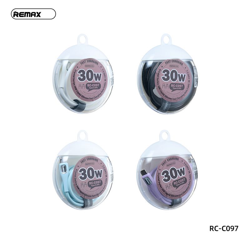 Cáp sạc nhanh 30w Remax RC-C097 (c-l) Type C ra iPhone Lightning chính hãng [BH: 1 NĂM]