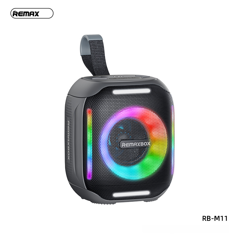 Loa bluetooth Remax RB-M11 có led pin 1800mAh, 5W,  IPX5 có AUX USB TF FM chính hãng [BH: 1 năm]