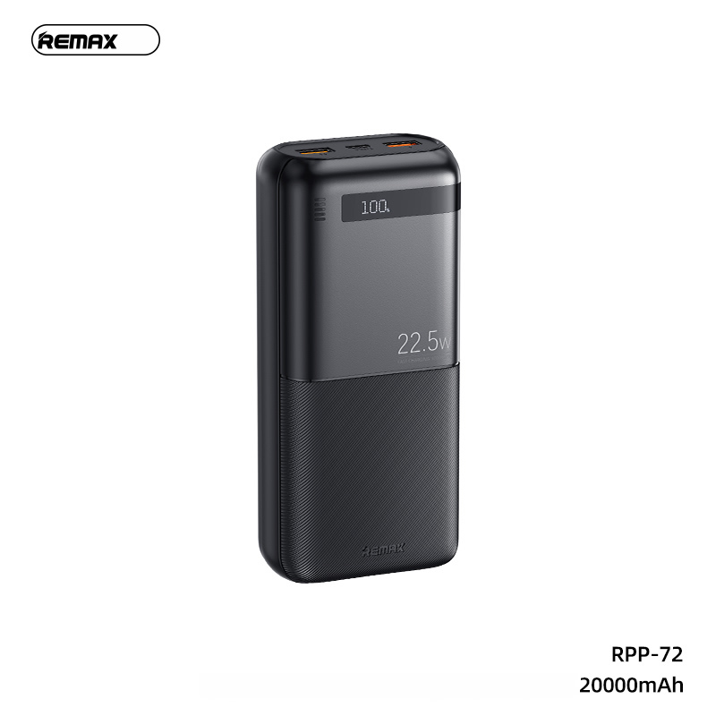 Pin sạc nhanh 22.5w Remax Rpp-72 dung lượng 20.000mAh QC3.0+PD25W có led hiển thị [BH: 1 NĂM]