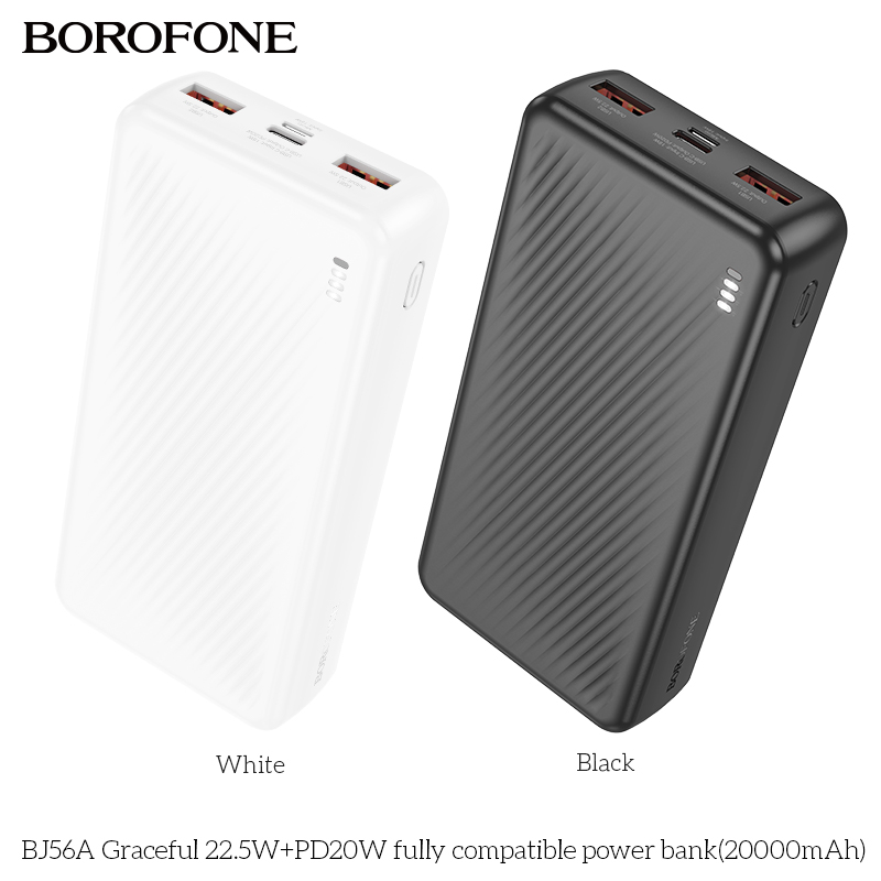 Pin sạc nhanh 22.5w Borofone BJ56A 20.000mAh dự phòng chính hãng [BH: 1 NĂM]