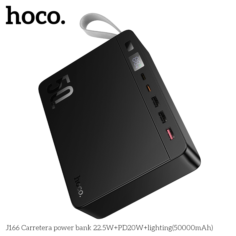 Pin sạc  dự phòng nhanh 22.5w Hoco J166 50.000mAh sạc nhanh pd20w + đèn led