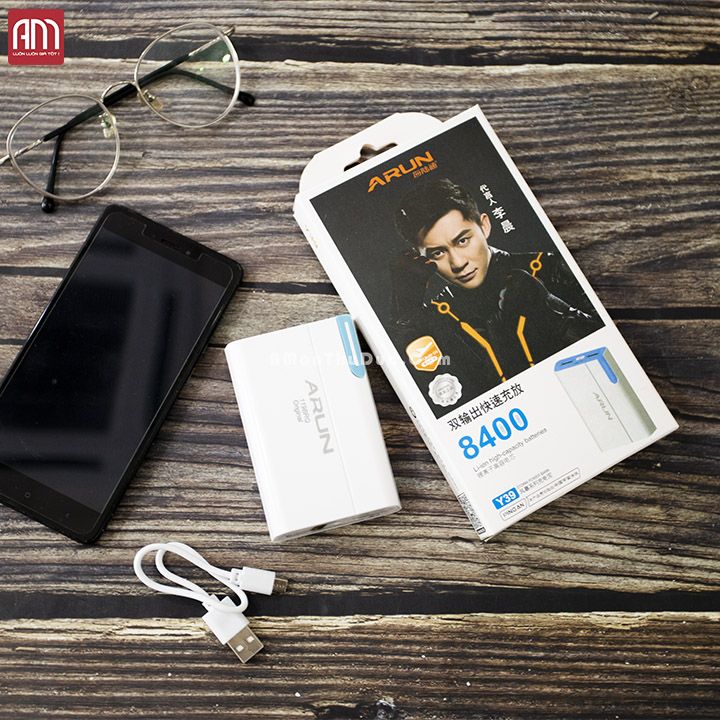 Pin sạc dự phòng ARUN 8.400mAh [BH 3 tháng] / pktn sale