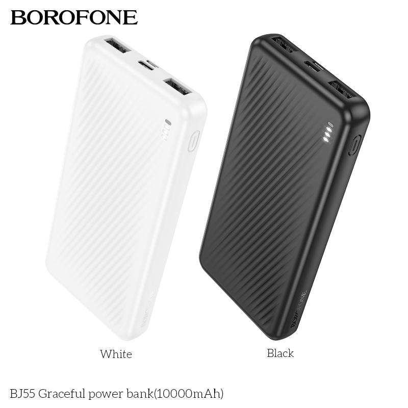 Pin sạc dự phòng Borofone BJ55 ultra thin 10.000mAh chính hãng [BH: 1 NĂM]