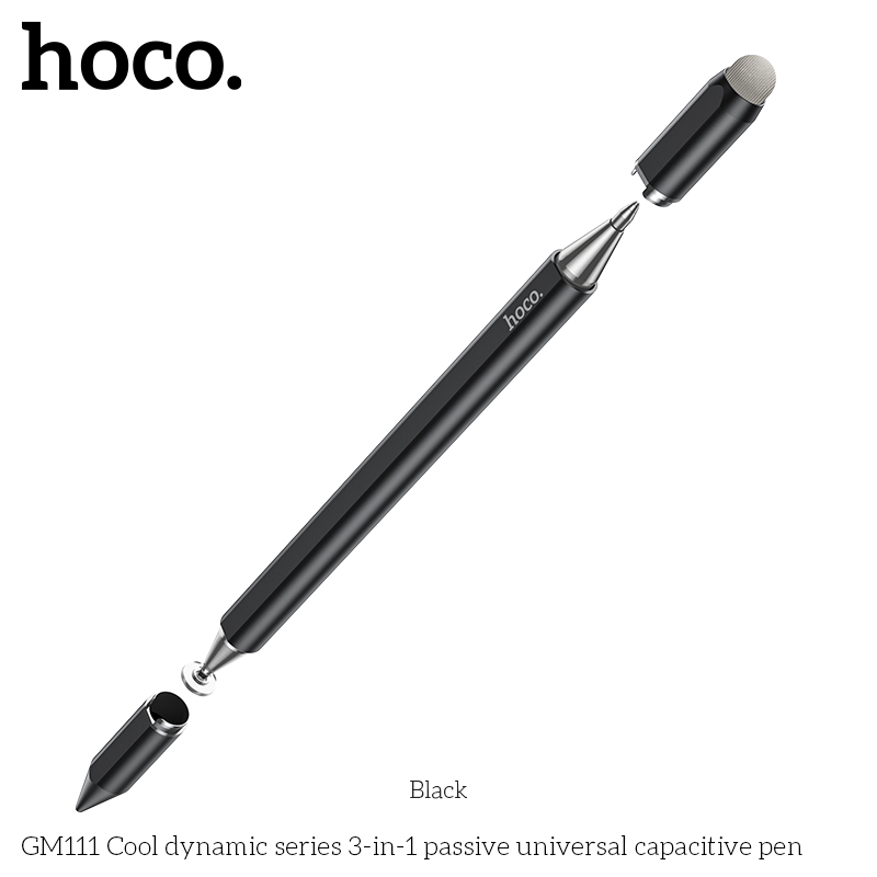Bút cảm ứng điện dung 3 trong 1 đa năng thụ động Hoco GM111 chính hãng [BH 1 năm]