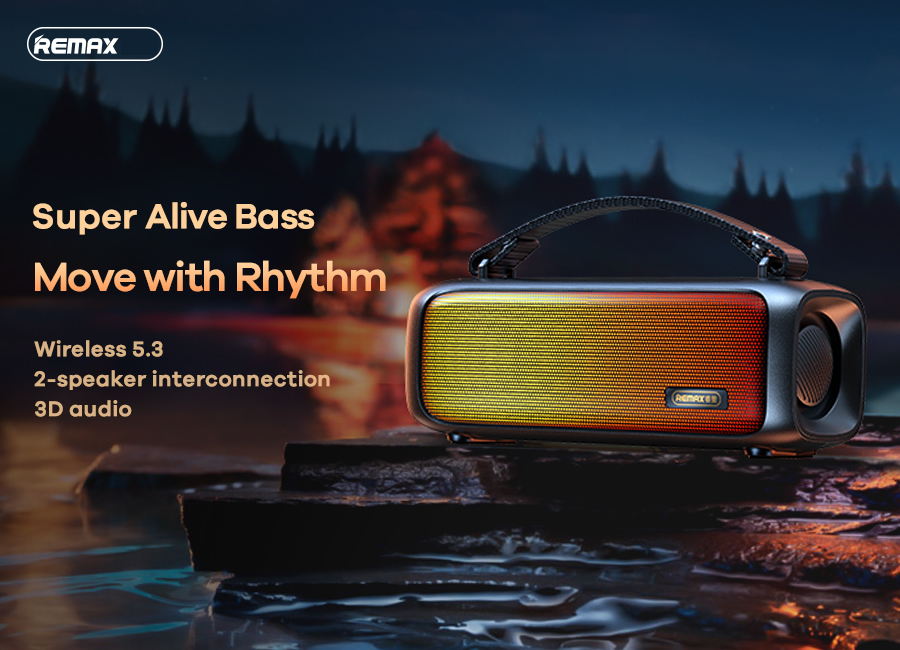 Loa bluetooth REMAX RB-M67 có đèn led quai xách chính hãng [BH 1 năm]