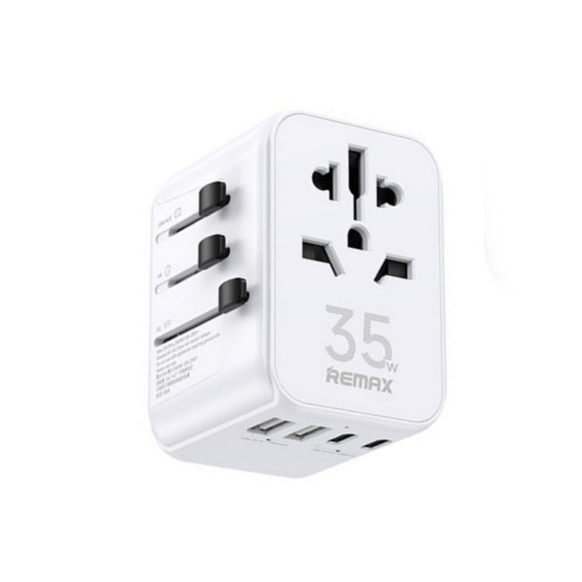 Ổ điện 35w Remax RP-U11 DU LỊCH đa năng 4 loại phích cắm thông dụng dễ dàng chuyển đổi CHÍNH HÃNG [BH: 1 NĂM]