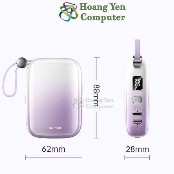 Pin sạc nhanh 22.5w Remax RPP-652 10.000mAh dự phòng QC3.0+PD chính hãng [BH 1 Năm]